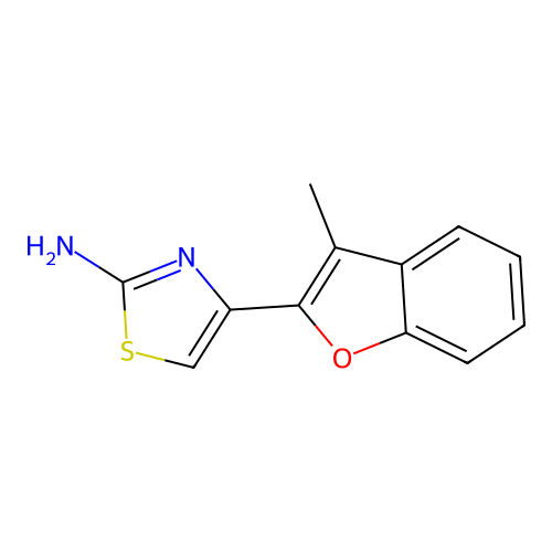 4-(3-Methyl-1-benzofuran-2-yl)-1,3-thiazol-2-amine structure