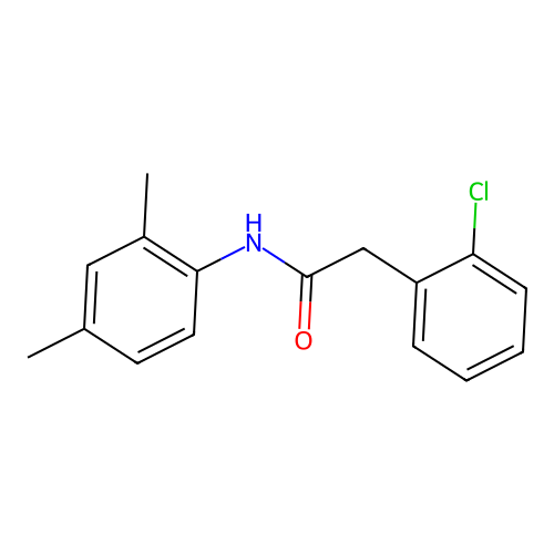 2-(2-chlorophenyl)-N-(2,4-dimethylphenyl)acetamide structure