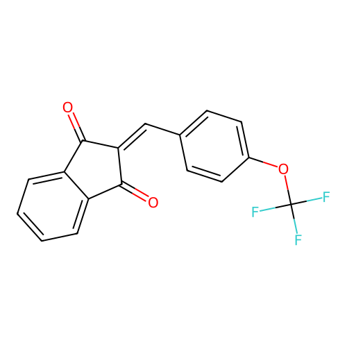 2-((4-Trifluoromethoxyphenyl)methylene)indane-1,3-dione structure