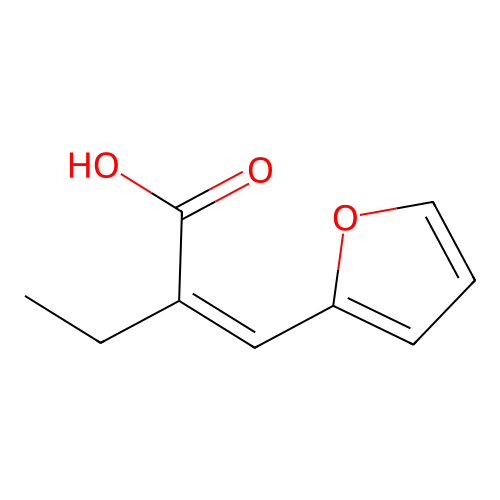 2-Ethyl-3-(2-furyl)acrylic acid structure