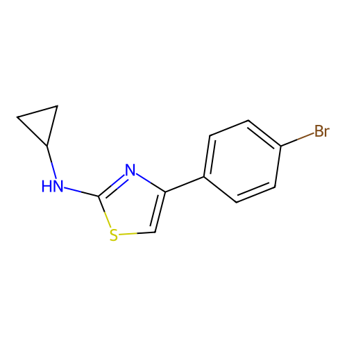 4-(4-Bromophenyl)-N-cyclopropylthiazol-2-amine structure