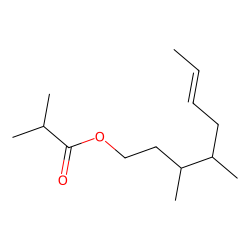 3,4-Dimethyloct-6-enyl 2-methylpropanoate structure