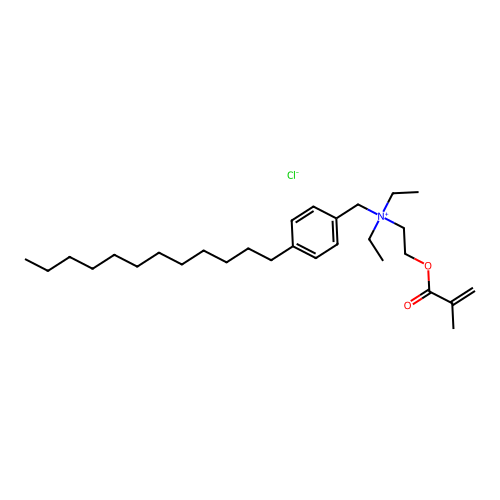 (p-Dodecylbenzyl)diethyl(2-((2-methyl-1-oxoallyl)oxy)ethyl)ammonium chloride structure