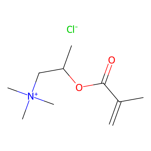 Trimethyl(2-((2-methyl-1-oxoallyl)oxy)propyl)ammonium chloride structure