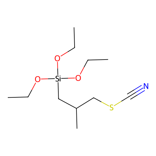 2-Methyl-3-(triethoxysilyl)propyl thiocyanate structure