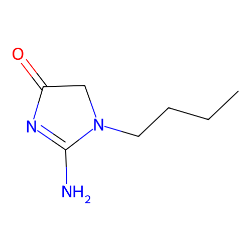 2-amino-3-butyl-4H-imidazol-5-one structure