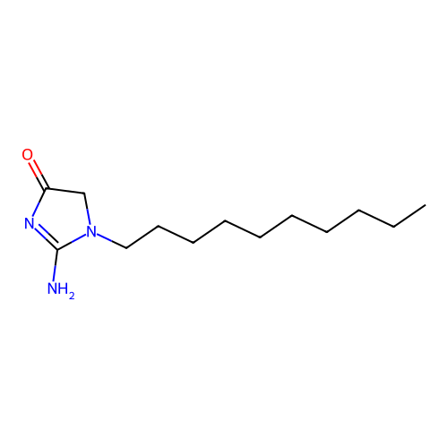 2-amino-3-decyl-4H-imidazol-5-one structure