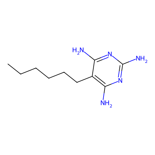 5-Hexylpyrimidine-2,4,6-triamine structure