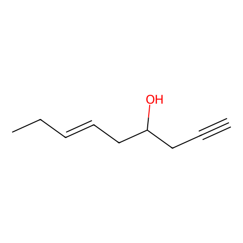 Non-6-en-1-yn-4-ol structure