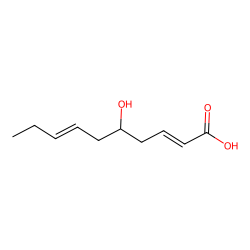 5-Hydroxydeca-2,7-dienoic acid structure