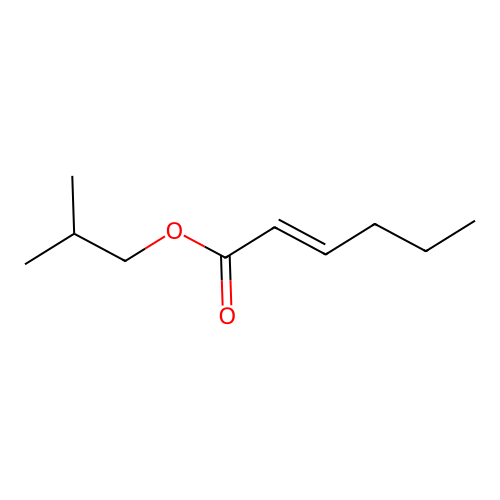 2-Methylpropyl hex-2-enoate structure