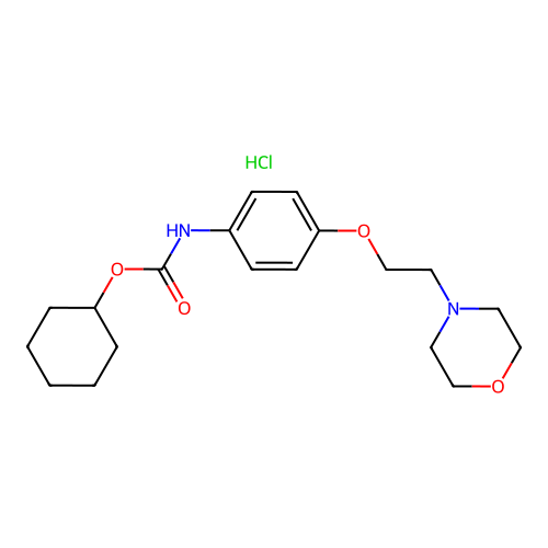 Cyclohexyl (4-(2-morpholinoethoxy)phenyl)carbamate monohydrochloride structure