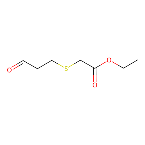Ethyl ((3-oxopropyl)thio)acetate structure