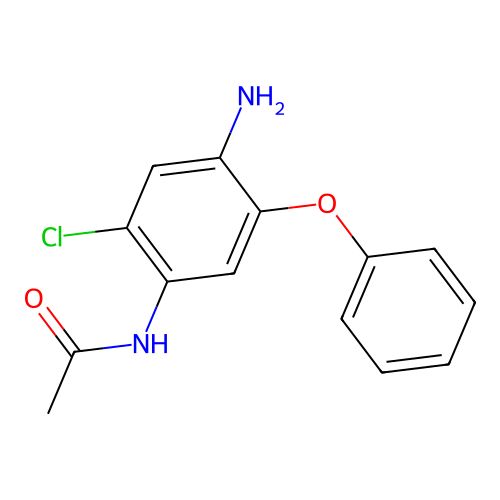 N-(4-amino-2-chloro-5-phenoxyphenyl)acetamide structure