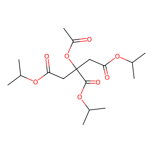 Tris(1-methylethyl) 2-(acetyloxy)propane-1,2,3-tricarboxylate structure