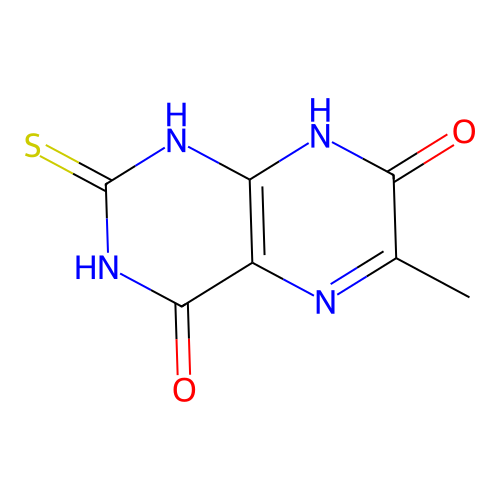 2,3-Dihydro-6-methyl-2-thioxo-4,7(1H,8H)-pteridinedione structure