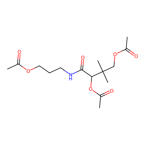 Panthenol triacetate, (+-)- structure