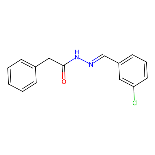 N'-(3-chlorobenzylidene)-2-phenylacetohydrazide structure