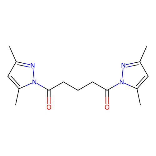 1,5-bis(3,5-dimethyl-1H-pyrazol-1-yl)pentane-1,5-dione structure
