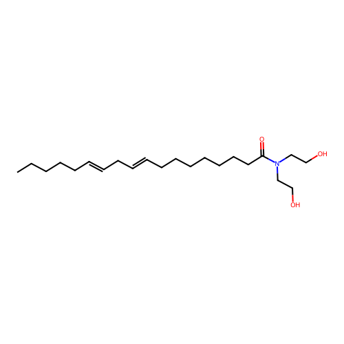 (9E,12E)-N,N-bis(2-hydroxyethyl)octadeca-9,12-dienamide structure