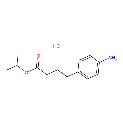 Isopropyl 4-(4-aminophenyl)butyrate hydrochloride structure