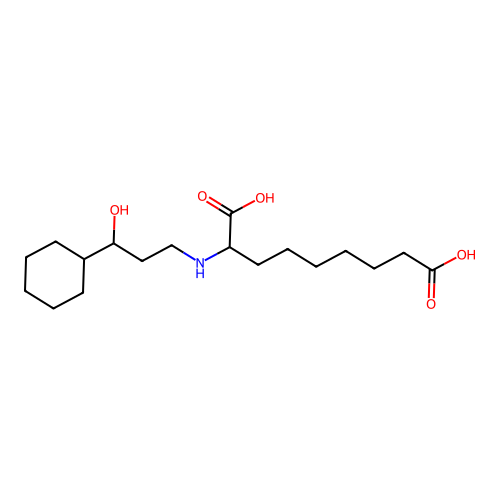2-((3-Cyclohexyl-3-hydroxypropyl)amino)nonanedioic acid structure