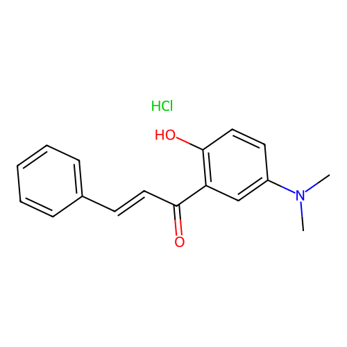 5'-(Dimethylamino)-2'-hydroxychalcone hydrochloride structure