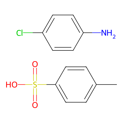 4-Chloroaniline 4-methylbenzenesulfonate(1:1) structure