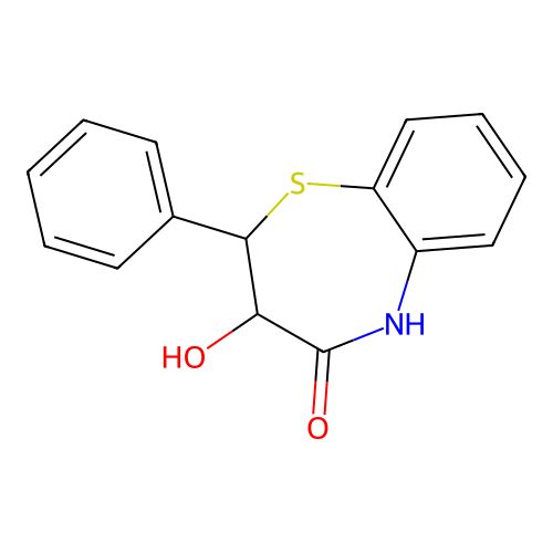 3-hydroxy-2-phenyl-2,3-dihydro-1,5-benzothiazepin-4(5H)-one structure