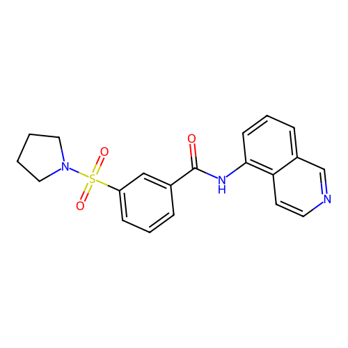 N-(isoquinolin-5-yl)-3-(pyrrolidin-1-ylsulfonyl)benzamide structure