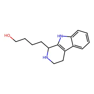 2,3,4,9-Tetrahydro-1H-pyrido(3,4-b)indole-1-butanol structure