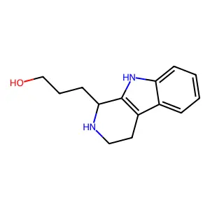 2,3,4,9-tetrahydro-1H-pyrido[3,4-b]indole-1-propanol structure