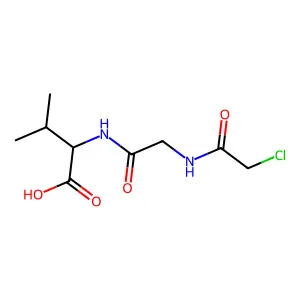 N-[N-(Chloroacetyl)glycyl]-DL-valine structure