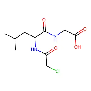 N-[N-(Chloroacetyl)-DL-leucyl]glycine structure