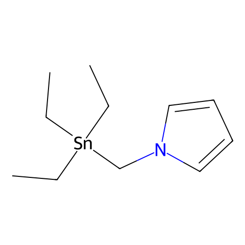 1H-Pyrrole, 1-[(triethylstannyl)methyl]- structure