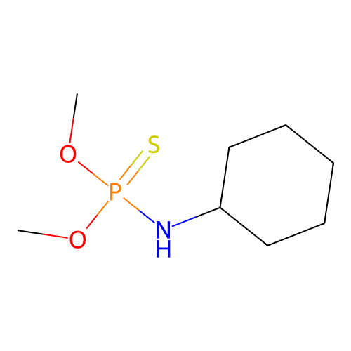 Phosphoramidothioic acid, cyclohexyl-, O,O-dimethyl ester structure