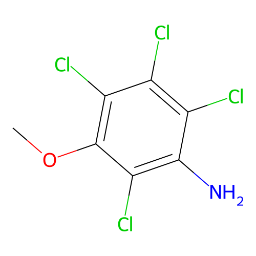 m-Anisidine, 2,4,5,6-tetrachloro- structure