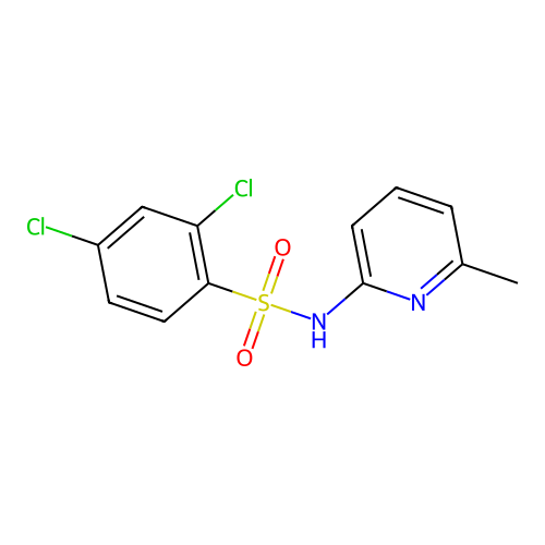 2,4-dichloro-N-(6-methylpyridin-2-yl)benzenesulfonamide structure