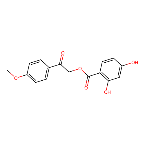 2-(4-Methoxyphenyl)-2-oxoethyl 2,4-dihydroxybenzoate structure