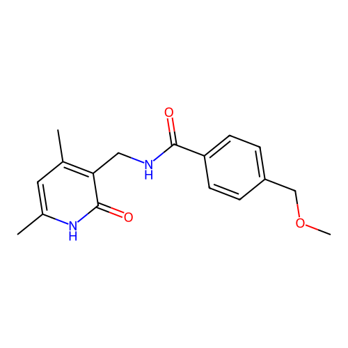 N-[(4,6-dimethyl-2-oxo-1H-pyridin-3-yl)methyl]-4-(methoxymethyl)benzamide structure