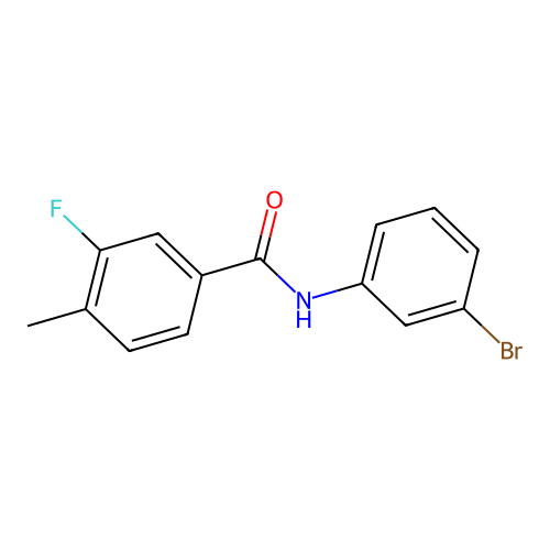 N-(3-bromophenyl)-3-fluoro-4-methylbenzamide structure