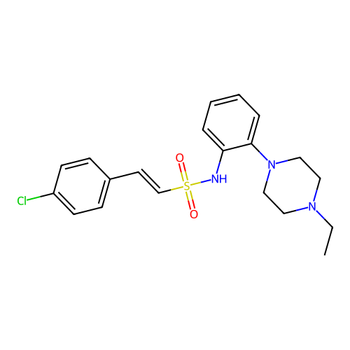 2-(4-chlorophenyl)-N-[2-(4-ethylpiperazin-1-yl)phenyl]ethene-1-sulfonamide structure