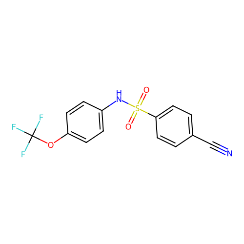 4-cyano-N-[4-(trifluoromethoxy)phenyl]benzenesulfonamide structure