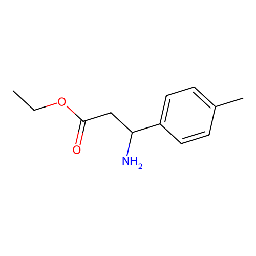 Ethyl 3-amino-3-(4-methylphenyl)propanoate structure
