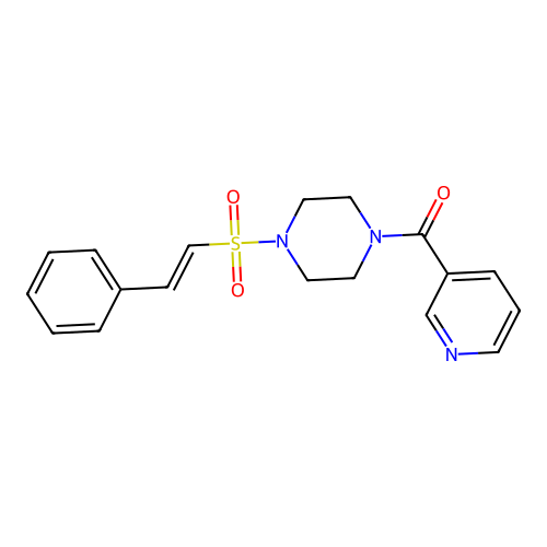 1-(2-Phenylethenesulfonyl)-4-(pyridine-3-carbonyl)piperazine structure