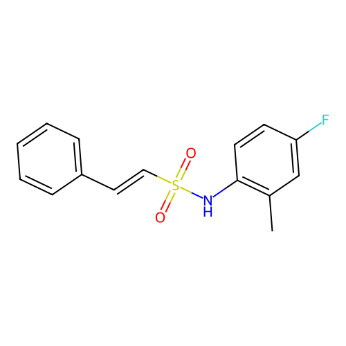 N-(4-fluoro-2-methylphenyl)-2-phenylethene-1-sulfonamide structure