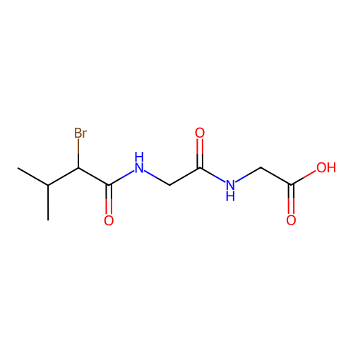 2-[2-(2-Bromo-3-methylbutanamido)acetamido]acetic acid structure