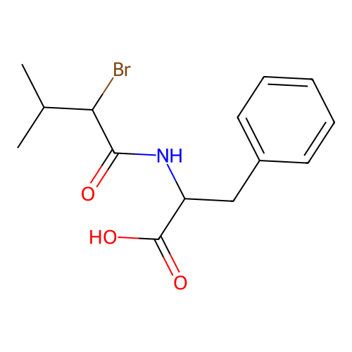 N-(2-Bromo-3-methylbutyryl)-3-phenyl-DL-alanine structure