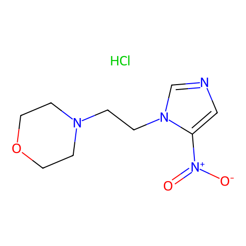 4-(2-(5-Nitro-1H-imidazole-1-yl)ethyl)morpholine monohydrochloride structure