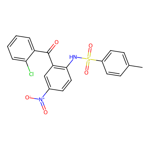 N-(2-(2-Chlorobenzoyl)-4-nitrophenyl)-p-toluenesulphonamide structure